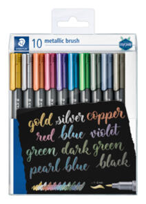Staedtler Metallic Brush Marker - Assorted Box Of 10