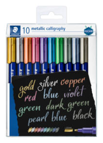 Staedtler Metallic Calligraphy Marker - Assorted  Box Of 10 Colours