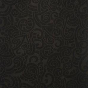 Nutex Kiwiana Fabric - Moko - Charcoal/ Black