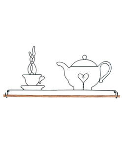 Ackfeld Craft Hanger - Wire 12" - Teapot with Dowel