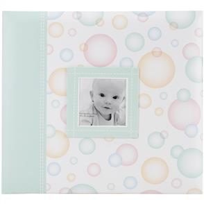 MBI Baby Post Bound Album W/Window 12"X12" - Bubbles