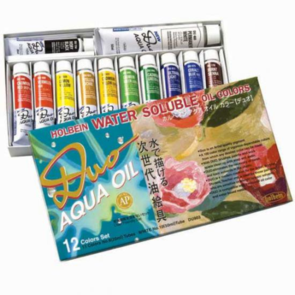 Holbein DUO-Aqua Oil Paint Set 11x20ml + 50ml White