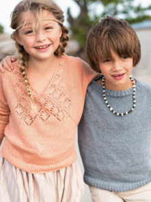 Sandnes Garn Knitting Pattern - Sweater with Lace Pattern