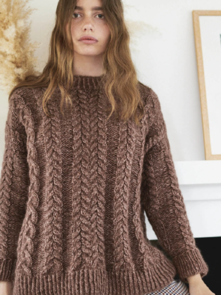 Sandnes Garn Knitting Pattern - Cable Sweater