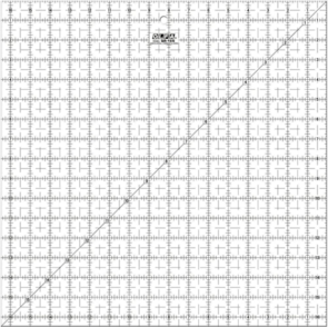 OLFA Frosted Advantage Non-Slip Ruler "The Workhorse" 16-1/2"X16-1/2"