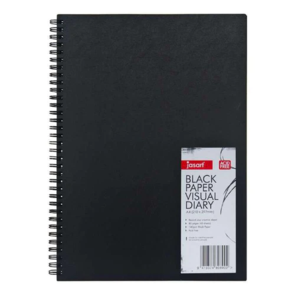Jasart Black Paper Visual Diary, 140gsm 40sheets