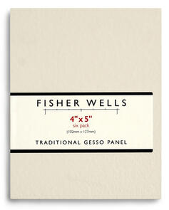 Fisher Wells Traditional Gesso Panel 4x5" (Pack of 6)