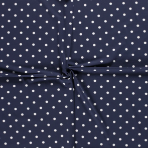 Nooteboom Cotton Jersey - Printed Dots #11810 - Colour 008 - Navy
