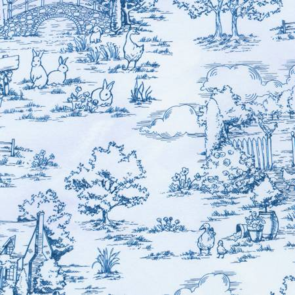 Robert Kaufman Bunny Lane - Toile - Sky