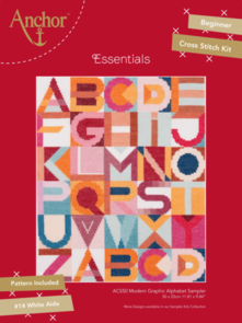 Anchor Alphabet Sampler - Modern Graphic Cross Stitch Kit