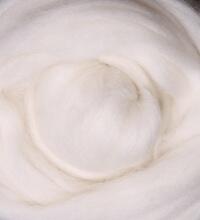 Ashford 100% White Alpaca Sliver - 100gm Bag (21.5 micron)