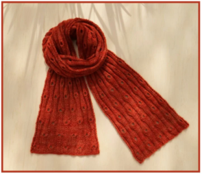 Alpaca Yarns 5015 - Amelie Scarf Knitting Pattern / Kit