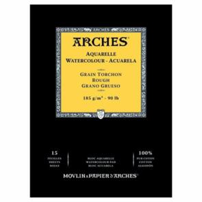 Arches Watercolour Natural White Pad 185gsm, Rough 15sheets