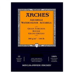 Arches Watercolour Natural White Pad, Rough 300gsm 12sheet