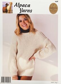 Alpaca Yarns  1137 Rib Sweater - Knitting Pattern