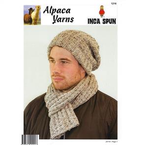 Alpaca Yarns 1216 Beanie & Scarf - Knitting Pattern