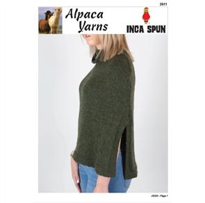 Alpaca Yarns 2611 Poncho - Knitting Pattern / Kit