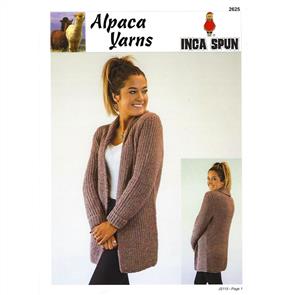 Alpaca Yarns 2625 Rib Jacket - Knitting Patterns
