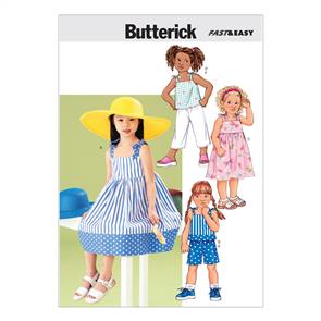 Butterick Pattern 3477 Children's Dress, Top, Short & Pants