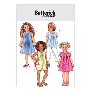 Butterick Pattern 4176 Children's/Girls' Top, Dress, Shorts and Pants