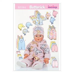 Butterick Pattern 5584 Infants' Jacket, Overalls, Pants, Hat and Mittens