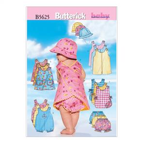 Butterick Pattern 5625 Infants' Romper, Jumper, Panties and Hat