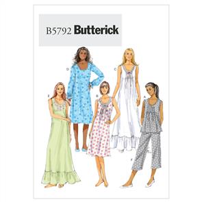 Butterick Pattern 5792 Misses' Top, Gown and Pants