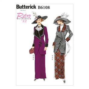 Butterick Pattern 6108 Misses' Jacket, Bib and Skirt