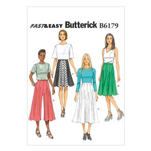 Butterick Pattern 6179 Misses' Skirt and Culottes