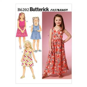 Butterick Pattern 6202 Children's/Girls' Dress and Culottes