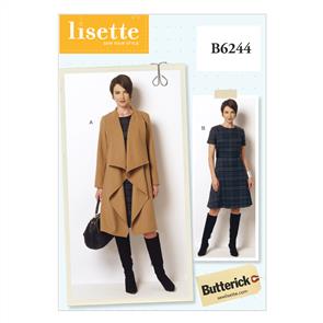 Butterick Pattern 6244 Misses'/Women's Coat and Dress