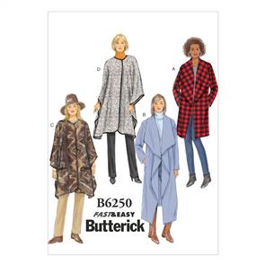 Butterick Pattern 6250 Misses' Jacket, Coat and Wrap
