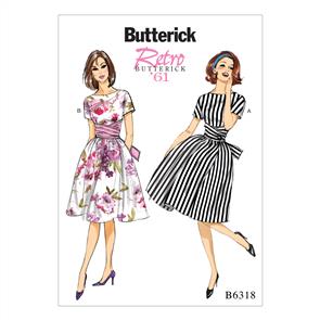 Butterick Pattern 6318 Misses' Tie-Waist Dress