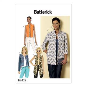 Butterick Pattern 6328 Misses' Open-Front Jackets