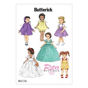 Butterick Pattern 6336 Retro Outfits for 18" Doll