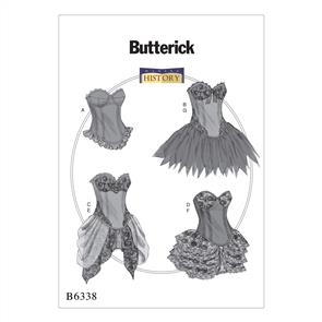 Butterick Pattern 6338 Curved-Hem Corsets and Skirts