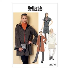 Butterick Pattern 6394 Misses' Shawl Collar Coats