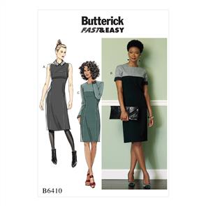 Butterick Pattern 6410 Misses'/Miss Petite Paneled Dresses with Yokes