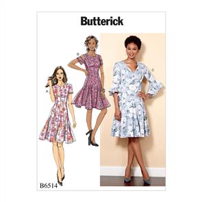 Butterick Pattern 6514 Misses'/Miss Petite Paneled Dress