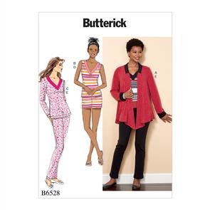 Butterick Pattern 6528 Misses' Knit Jacket, Top, Shorts and Pants