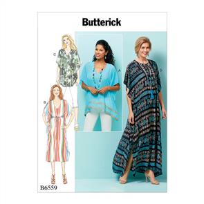 Butterick Pattern 6559 Misses' Top, Tunic and Caftan