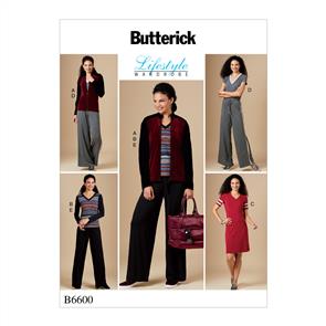 Butterick Pattern 6600 Misses' Jacket, Top, Dress, Jumpsuit and Pants