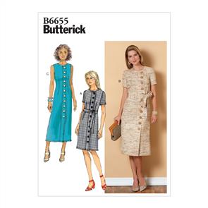 Butterick Pattern 6655 Misses'/Misses' Petite Dress and Sash