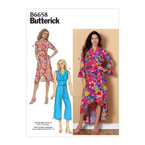Butterick Pattern 6658 Misses' Dress, Jumpsuit and Sash