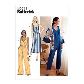 Butterick Pattern 6691 Misses' Jacket and Jumpsuit