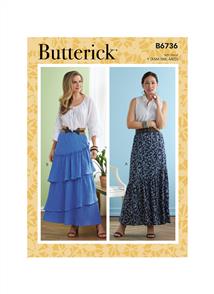 Butterick Pattern 6736 Misses' Skirts