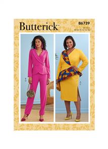 Butterick Pattern 6739 Misses' Jacket, Dress, Top, Skirt & Pants