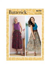 Butterick Pattern 6749 Misses' Gathered-Waist Skirts
