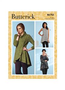 Butterick Pattern 6752 Misses' Fit and Flare Knit Tunics