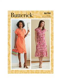 Butterick Pattern 6758 Misses'/Misses' Petite Dress